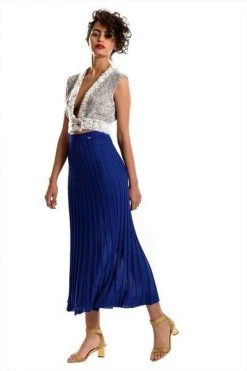 Elisabetta Franchi Midirokken Midi Skirts Blue