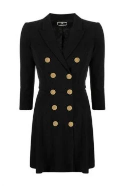 Casual Jurken Elisabetta Franchi Dresses Black Black