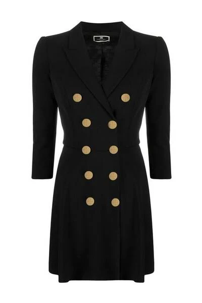 Casual Jurken Elisabetta Franchi Dresses Black Black 1 Casual Jurken Elisabetta Franchi Dresses Black Black