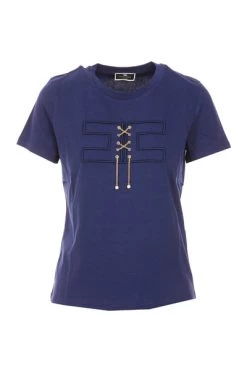 Elisabetta Franchi T-shirts Top Blue -Elisabetta Franchi Winkel f03246788dd8f6d7b6168ac546ca2a11