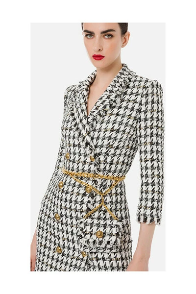 Elisabetta Franchi Casual Jurken Midi Dresses White 1 Elisabetta Franchi Casual Jurken Midi Dresses White