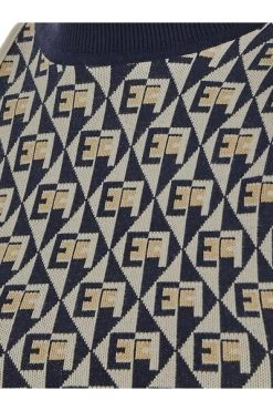 Elisabetta Franchi Coltruien Knitted Top Blue