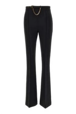 Wijde Broeken Elisabetta Franchi Trousers Black Black -Elisabetta Franchi Winkel f234ea59943c7253a9c08bdff9b38a23