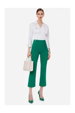 Elisabetta Franchi Broeken Trousers Green