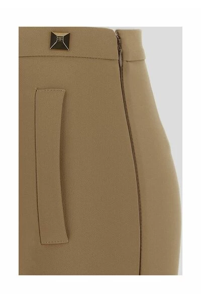 Elisabetta Franchi Wijde Broeken WIDE PANTS Beige 3 Elisabetta Franchi Wijde Broeken WIDE PANTS Beige - Afbeelding 3