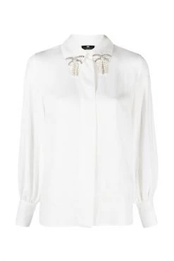 Elisabetta Franchi Longsleeve Shirts Casual Shirts White