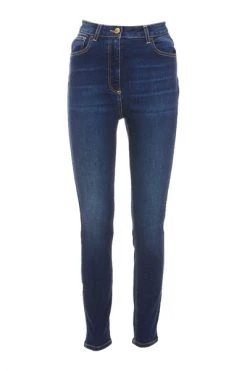 Elisabetta Franchi Five-Pocket Skinny Jeans Blue