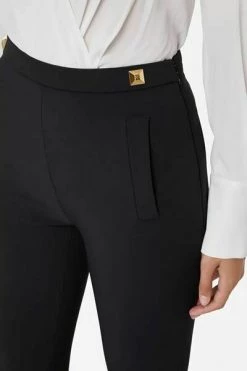 Elisabetta Franchi Pantalons Straight Trousers Black