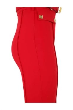 Elisabetta Franchi Midirokken Midi Skirt Red