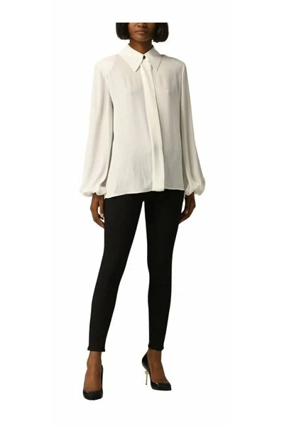 Elisabetta Franchi Longsleeve Shirts Large Sleeve Shirt Beige 1 Elisabetta Franchi Longsleeve Shirts Large Sleeve Shirt Beige