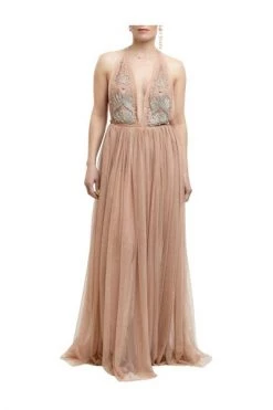 Elisabetta Franchi Jurken Carpet Dress Beige