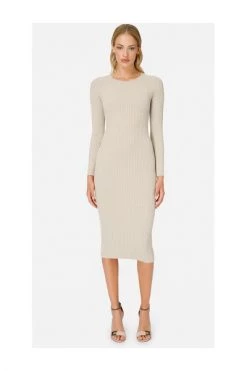 Elisabetta Franchi Casual Jurken Midi Dress Beige -Elisabetta Franchi Winkel f5e3dc5406fc4e8c182fd94df9291b1c
