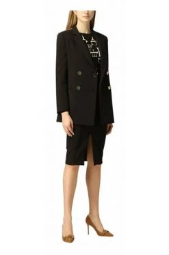Elisabetta Franchi Blazers Double-breasted Jacket With Chains Black -Elisabetta Franchi Winkel f6f2502d9db0fce084c376bbc6e97ab9