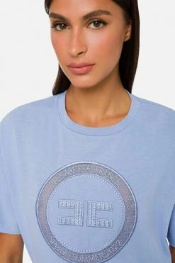 Elisabetta Franchi T-Shirts Blue -Elisabetta Franchi Winkel f6fcad546d69e3b6cd8899ece9bfef73
