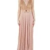 Elisabetta Franchi Jurken Red Carpet Dress With Embroidered Bodice Pink