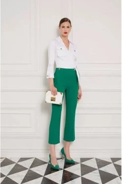 Elisabetta Franchi Broeken Trousers Green