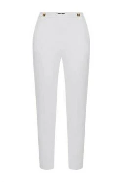 Elisabetta Franchi Pantalons Slim-fit Trousers White