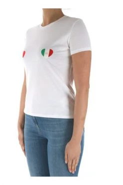 Elisabetta Franchi T-shirts MA00321E3 Short Sleeve T-shirt White