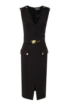 Elisabetta Franchi Casual Jurken MIDI DRESS Black