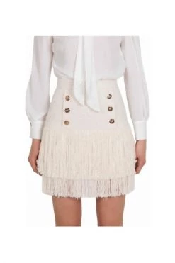Elisabetta Franchi Casual Jurken Separable Dress With Shirt And Fringed Skirt White -Elisabetta Franchi Winkel f8fd97f82b776fca0c84baa79ee4377f
