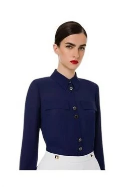 Elisabetta Franchi Spijkerblouses Shirt Blue -Elisabetta Franchi Winkel f9202d7587e2c75cc2100d763339659b