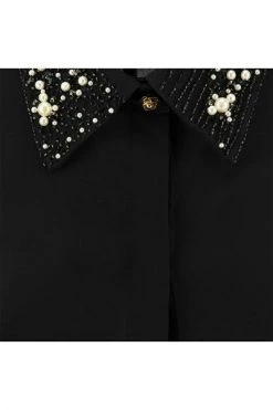 Elisabetta Franchi Longsleeve Shirts Long-Sleeved Shirt With Pearl Detailing Black 7 Elisabetta Franchi Longsleeve Shirts Long-Sleeved Shirt With Pearl Detailing Black -Elisabetta Franchi Winkel f96281441a9efe766d33de07e83f7932