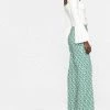 Elisabetta Franchi Wijde Broeken Wide Trousers Green