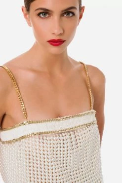 Elisabetta Franchi Sleeveless Tops White