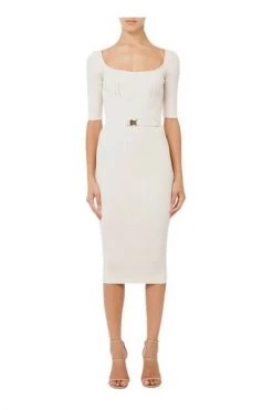 Elisabetta Franchi Casual Jurken Dress With Belt White 5 Elisabetta Franchi Casual Jurken Dress With Belt White -Elisabetta Franchi Winkel fb75391e305b566f00b112667777c22d