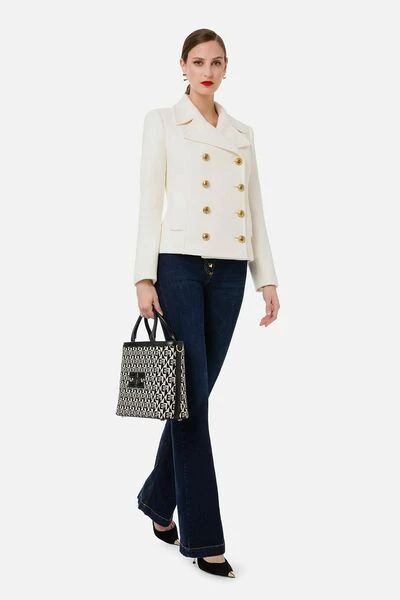 Elisabetta Franchi Blazers White 1 Elisabetta Franchi Blazers White