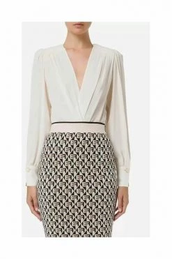 Elisabetta Franchi Blouses White -Elisabetta Franchi Winkel fc57e66b8892ff386d82c4e7a3e98c9d