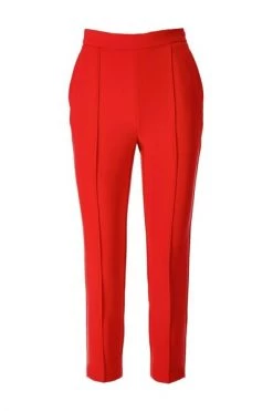Elisabetta Franchi Chino's CIGARETTE TROUSERS Red