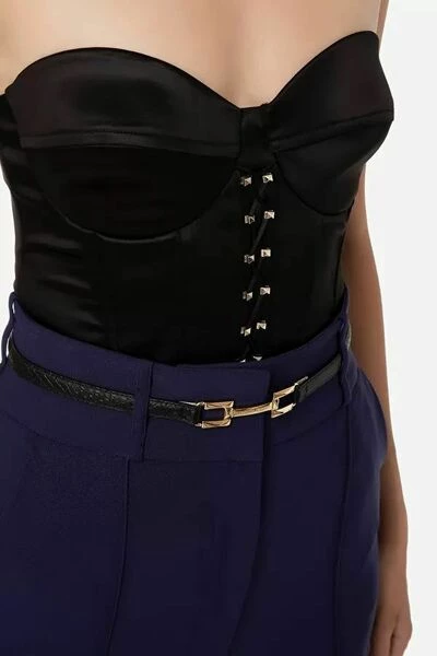 Elisabetta Franchi Sleeveless Tops Black 2 Elisabetta Franchi Sleeveless Tops Black - Afbeelding 2