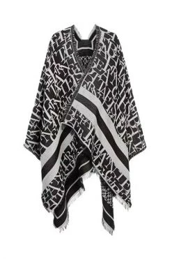 Elisabetta Franchi Poncho's Capes Black