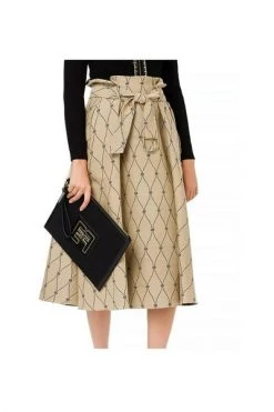 Elisabetta Franchi Maxi Rokken Skirt Beige -Elisabetta Franchi Winkel fdff16b5f9cf517bd952feb37a7dbc42