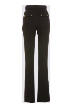 Elisabetta Franchi Wijde Broeken Wide Trousers Black -Elisabetta Franchi Winkel fea6b54226b1e406b00148bd083e347f