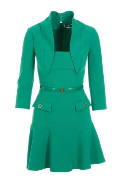 Elisabetta Franchi Casual Jurken Dress Green -Elisabetta Franchi Winkel ff636af7da0facaacf7842b47ae60fc8
